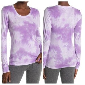 Sundry purple tie dye long sleeve tee NWOT